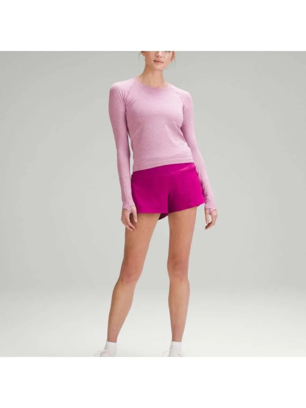 Lululemon Swiftly Tech Long-Sleeve Shirt 2.0 *Race Length Pink Peony/Velvet Dust